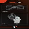 A-Premium Engine Serpentine Belt Drive Kit with Tensioner Compatible with