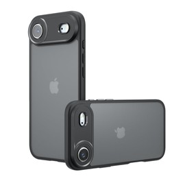 【TIFIYA】For いphone 17 Air 用 ケース TPU+PC 2重構造 指紋防止 耐衝撃 黄変防止 滑り止め 落下防止 米軍MIL規格 ストラップホール付き 耐久性 軽量 いphone 17 air 保護カバー 半透明（ブラック）