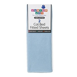 Cot Cotton Fitted Sheet (Pack of 2) - 6230BL