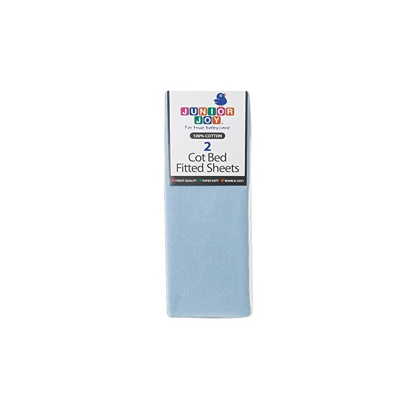 Cot Cotton Fitted Sheet (Pack of 2) - 6230BL