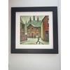 Greetingles Lowry-Style 12"/31cm Square Framed Print. Beautiful Black Ash Frame