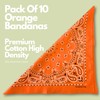 The Peacock Crew 10 Pack Orange Bandanas in Premium Soft
