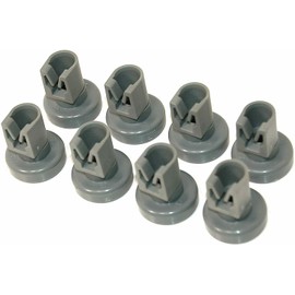 Aspares Dishwasher Upper Basket Wheels for Zanussi 25mm (Set of 8 Pieces)