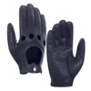 Harssidanzar Mens Leather Driving Gloves Deerskin Unlined, Navy, L