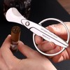 KEENSUN Cigar Scissors Cutter, Stainless Steel Guillotine Double Blade Straight