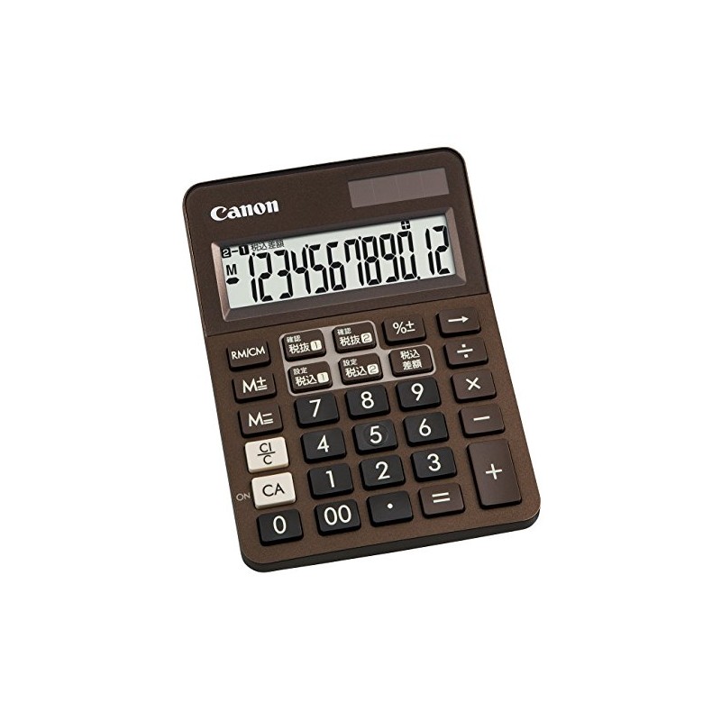 Canon ミニ卓上電卓 W税率 LS-120WT-BR SOB