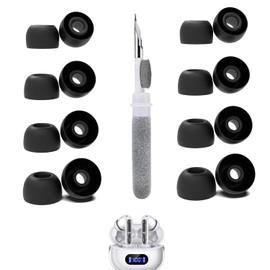 [8 Pairs] Replacement Ear Tips for BYDTOOPCBD P1 PRO, with 3 in 1 Cleaner Kit, Silicone Ear Tips (XS/S/M/L)