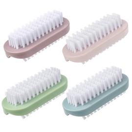 4 PCS Nail Brush for Cleaning Fingernails, Two Sided Hand Nail Scrubber Brush Soft Stiff Finger Nail Brush to Clean Under Nails, Nail Cleaning Brush for Men Women Kids