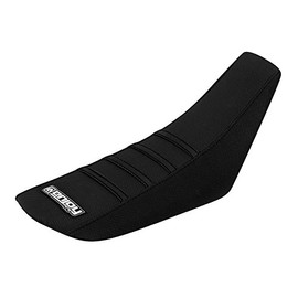 Enjoy MFG Ribbed Seat Cover for Yamaha TTR 110 - All Black / Black Ribs