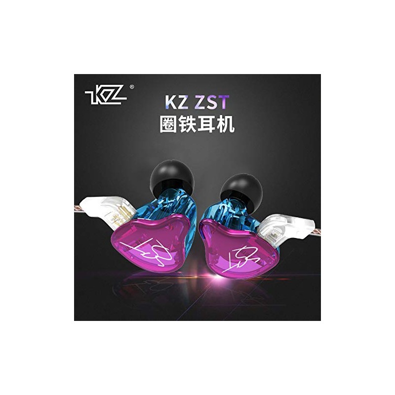 KZ ZST Audífonos intraurales dinámicos, híbridos, de doble impulsor ,