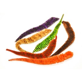 Hareline Dubbin Variegated Mini Dragon Tails- UV2 Brown/Orange