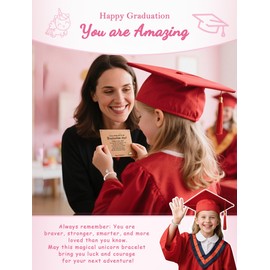 HGDEER Kindergarten Preschool Prek Graduation Gifts, Girl Kids Pre K Graduation Decorations Gift 2025 for Girls, Unicorn Bracelet for Girls