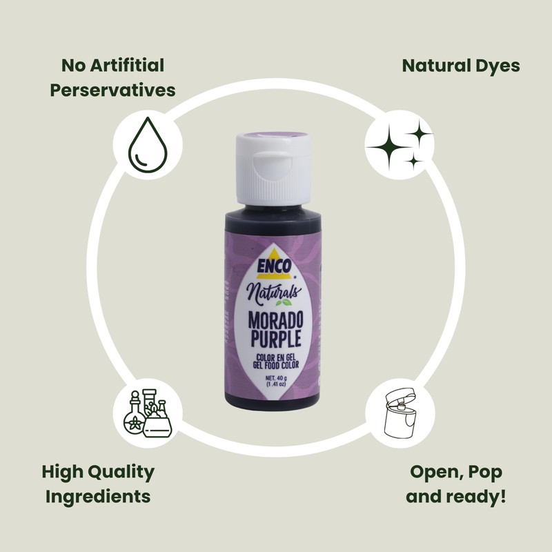 ENCO Naturals Food Coloring Gel Purple 1.41 oz - No