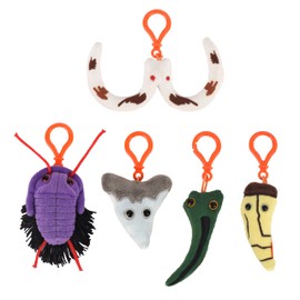 Fuzzy Fossils Dinosaur Fossils Gift Box - Learn About T. rex, Velociraptor, Megalodon, Mammoth and Trilobite with This Set of Plush Keychains, Fun Gift for Family, Friends and All Prehistoric Fans