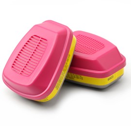 60923 Respirator Dust Proof Organic Vapor and Chemical Cartridge Filter Cartridges Compatible with 6200 6800 7502 FF402 Respirator Mask (Pack of 2)