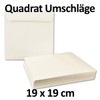 NEUSER PAPIER 10x square envelopes 19 x 19 cm, opal
