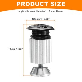 sourcing map 2Pair Bar End Plugs Aluminum Handlebar End Caps Bike Plugs 0.6oz Expanding Locking for MTB Road BMX Fixed Gear Bike, Black