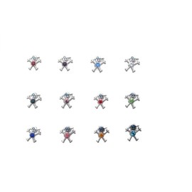 Boy Birthstone Kids Floating Charms for Lockets (July)