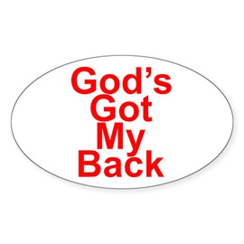 CafePress God's Got My Back Oval Sticker Oval Car Bumper Sticker