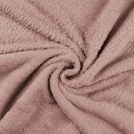 CRS Fur Fabrics 5056653808529 Soft Bamboo Terry Cloth Fabric 1 m 150 cm x 100 cm Dusky Pink Dusty Rose 1 m - 150 cm x 100 cm