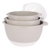 JCXivan 3 Small Plastic Mixing Bowls with Lids,Pour Spout,Non Slip