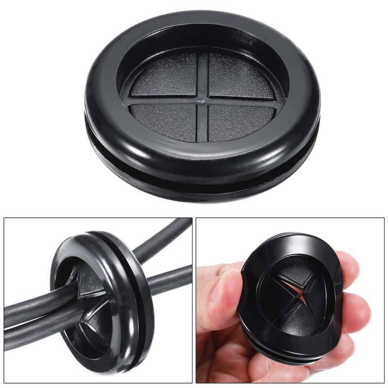 QUARKZMAN Rubber Sleeve Round Mounted on Both Sides, Diameter 40