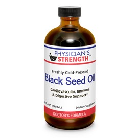 Physician's Strength Physician's Strength Black Seed Oil - 8 fl oz - Supports Healthy Body Response - Freshly Cold Pressed - Non-GMO - 48 Servings