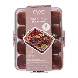 Snackle Box CWC Rose Snackle Box 8 Compartment Snack Lunch Box Sealed To Go Container New