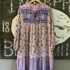 Bohemia M New Boho Gypsy Floral Maxi Portobello Road Dress Vtg 70s In Womens Size MEDIUM