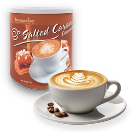 Victorian Inn Instant Cappuccino - Salted Caramel Flavor - Creamy & Delightful Coffee Mix - Great Hot, Cold, or Blended - Creamy Flavor - 2 Pound (Pack of 6)