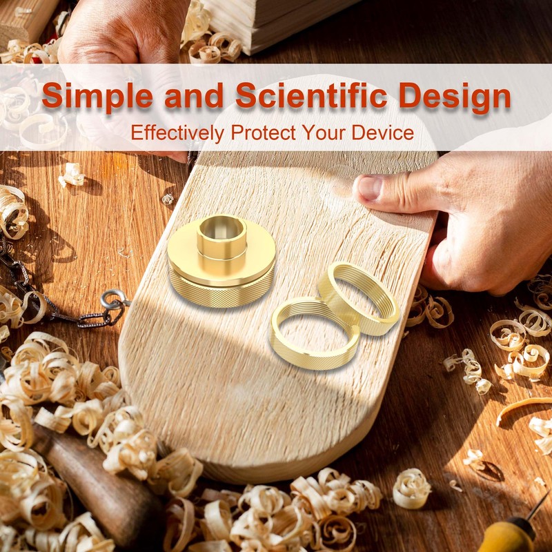 BOZXYE 13 Pcs Brass Router Template Bushing Guide Set with