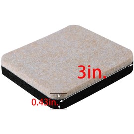 Liyic 20 Pack 3in.Square Felt Sliders for Hard Surfaces - Heavy Duty Furniture Moving Sliders