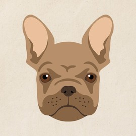 CafePress French Bulldog Face Tote Bag Natural Canvas Tote Bag, Reusable Shopping Bag