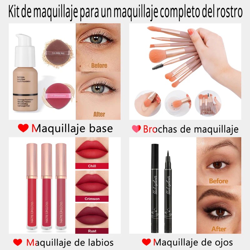 Set Profesional De Maquillaje Completo Todo En Uno