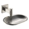 Leyden Bathroom Toilet Soap Dish, Silver Soap Holder for Shower