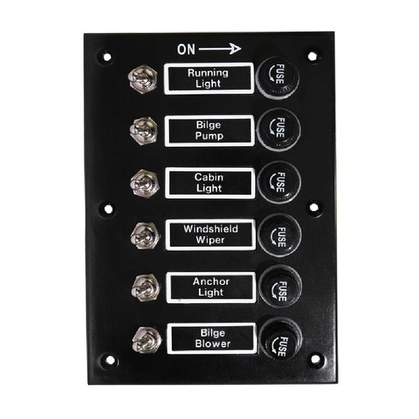 TOTMOX 12V/24V Waterproof 6 Gang Auto ON-OFF Rocker Switch Panel
