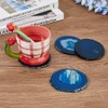 DICOSMETIC 4Pcs Natural Agate Coasters Stone Coasters Drinkware Bar Coasters