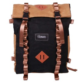 Rockagator LIFEstyle Waxed Canvas Roll-Top Phoenix Rucksack Backpack (Tan/Black)