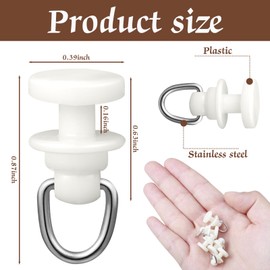 Craftsatin 50 Pcs Plastic Curtain Track Roller Hooks Ceiling Sliding Curtain Glider Accessories for Living Bedroom Shower Privacy Rv Garage Divider Track and Hooks