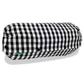 Acortile Baby Carrier Storage Cover, Size M, Made in Japan, Reversible Back Fabric, Gray Fabric, Gingham White x Gray