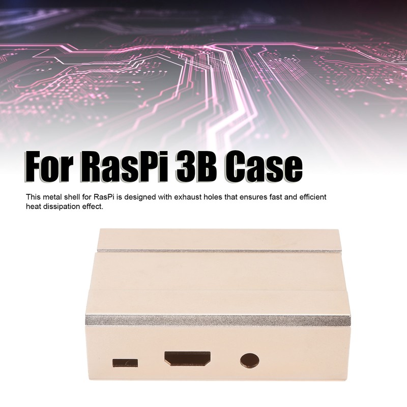 For RasPi 3B Case Aluminium Alloy Fast Cooling Easy Installation