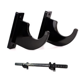 YSKmanhuo Sword Wall Mount katana wall mount Holder acrylic lightsaber Display Hanger compound bow wall mount Adjustable Wall Hook for Katana Wakizashi Tanto Genji Sword Rack (Black)