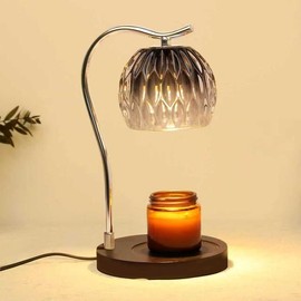 Fragrance Candle Warmer Lamp,Electric Candle Warmer with Timer & Dimmer,Mom Christmas Birthday Gifts for Women, House Warming Gifts New Home Bedroom Decor Ornaments Beige:_Gray