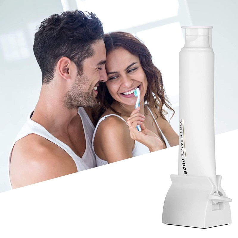 2pcs-Rolling Tube Toothpaste Squeezer Toothpaste Seat Holder Stand for Bathroom