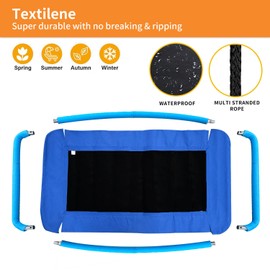 700lb Teslin Square Tree Swing, Big 60-inch Platform Swing Set，Spider Web Swing，Suitable for Children and Adults/Backyard and Playground, Durable Steel Frame, with 71" Nylon Rope Rotatable (Blue)