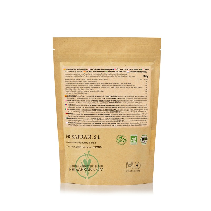 FRISAFRAN - Chlorella Powder Organic - 100 g