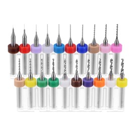 PATIKIL 2.45mm Micro Drill Bits 1/8" Shank Carbide Tungsten Steel 135° Mini Small Bits Print Circuit Board Drilling Tool for CNC Engraving Precision Machinery - 20 Pack