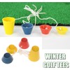 Jizlan 1 Set Winter Golf Tees,Rubber Golf Tees with 4