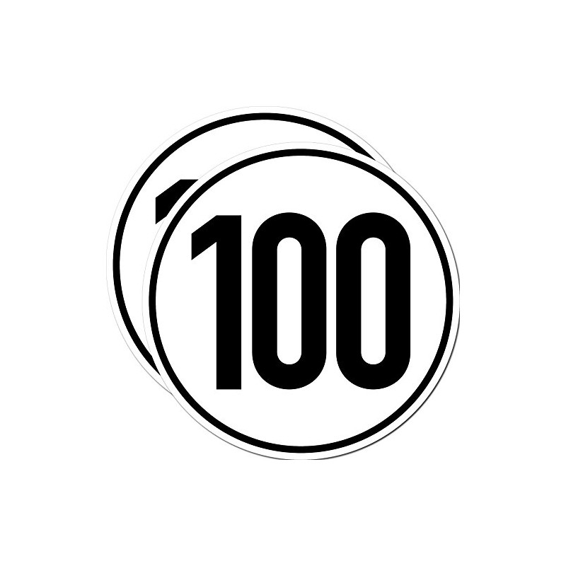 GreenIT Sticker 100 km/h 20 cm Speed Sign for Tractor