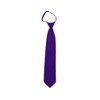 Romario Manzini Solid Men's 20" Zipper Tie (Deep Purple)